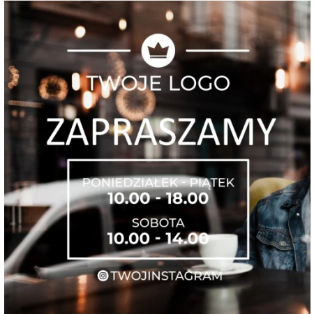 Naklejka z godzinami otwarcia – CIĘTA PLOTEROWO